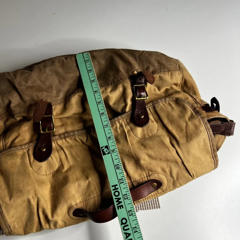 J.Crew Abingdon Messenger Bag Waxed Canvas Leather Field Satchel Laptop Bag